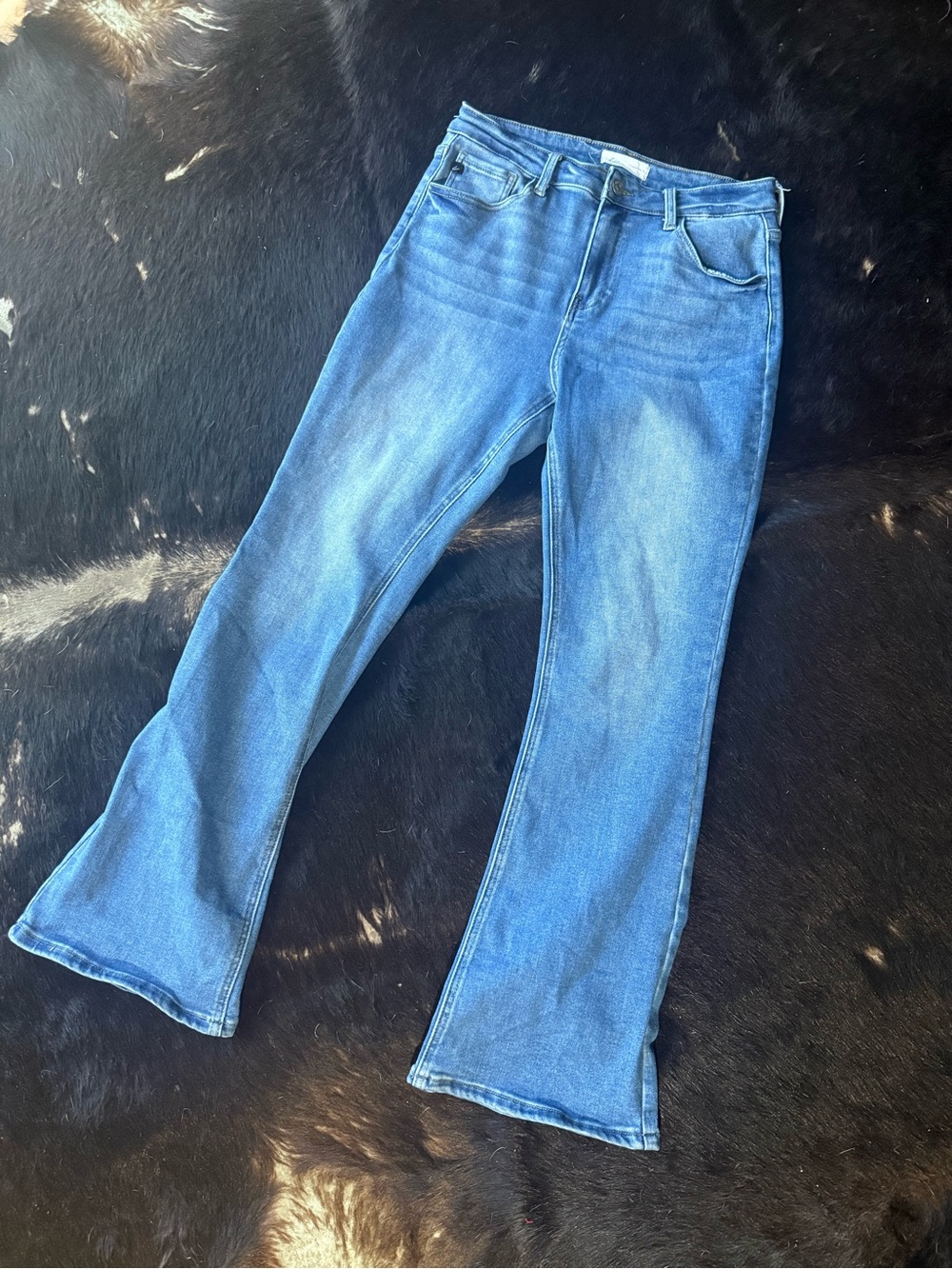 KanCan Blue Denim Flare Jeans - Classic Mid Wash